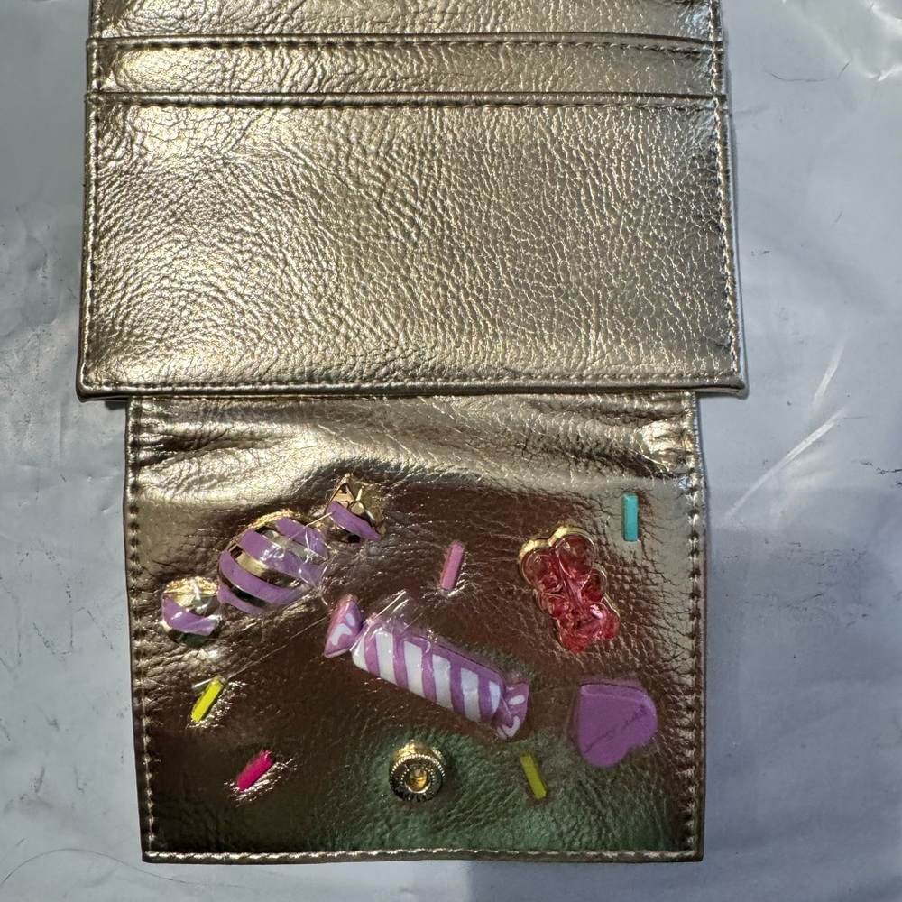 Betsey Johnson Kitsch Gimmie Candy Crossbody with gold candy wallet